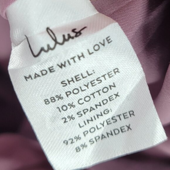 Lulys Elegant Mauve Strapless Dress Size Medium - Picture 7 of 7